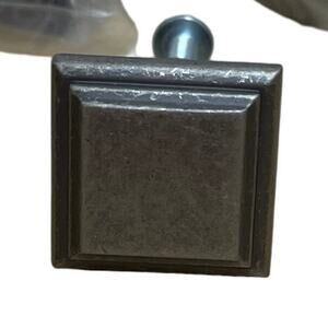 Amerock Manor 1" Weathered Nickel Square Drawer Door Pull Knob Lot of 11 NEW